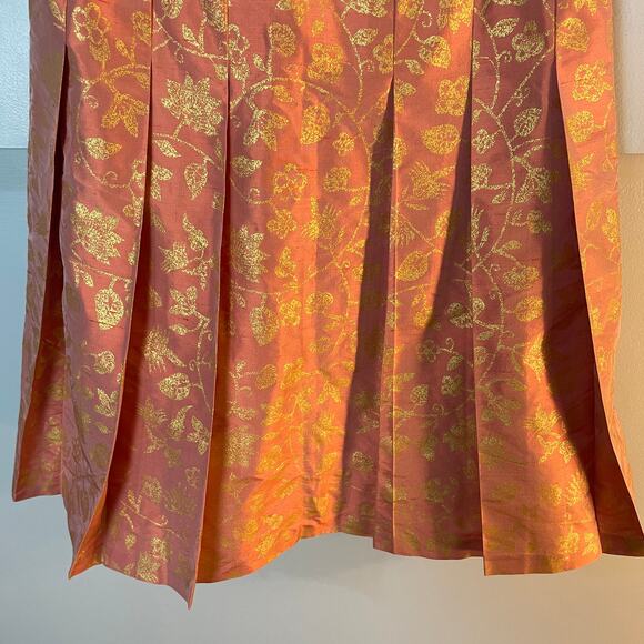 Lafayette 148 SET Silk Shantung Pleated Kareem Skirt & Tie Top SIZE 12 EUC - Picture 13 of 15